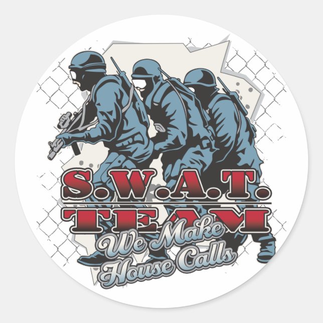 Anrufe des SWAT-Teams Runder Aufkleber (Vorderseite)