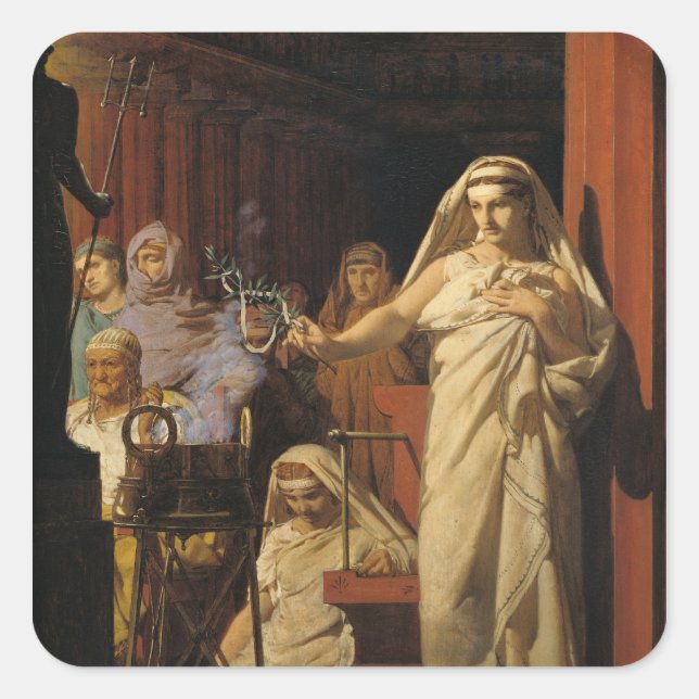 Anrufung des Neptun, 1866 Quadratischer Aufkleber (Vorderseite)