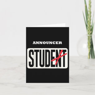 Ansager Student Shirt Funny Abschluss Ankündigung