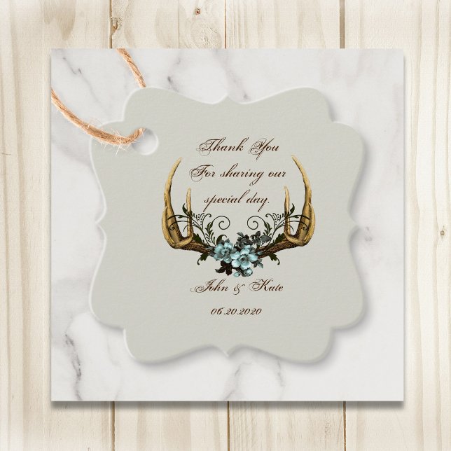 Ansager und Rose Vielen Dank Tag Geschenkanhänger (Von Creator hochgeladen)