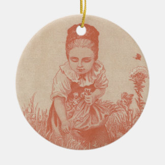 Ansammlung Blume Ephemera Keramik Ornament