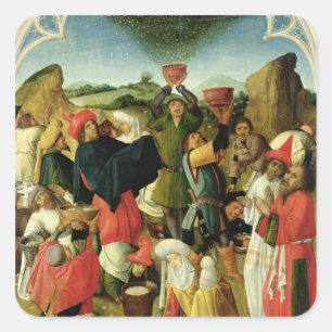 Ansammlung der Manna Quadratischer Aufkleber