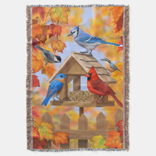 Ansammlung der Vogelzuführung Herbst Decke