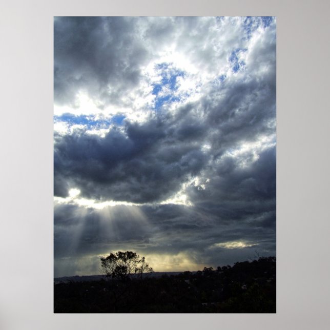 Ansammlung des Wolkenplakats Poster (Vorne)