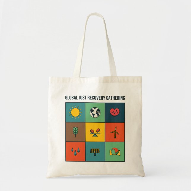 Ansammlung für die globale Just-Erholung-Taschensy Tragetasche (Vorne)
