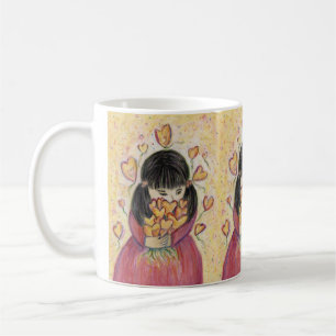 Ansammlung Liebe Herz Art Kaffeekuchen Kaffeetasse