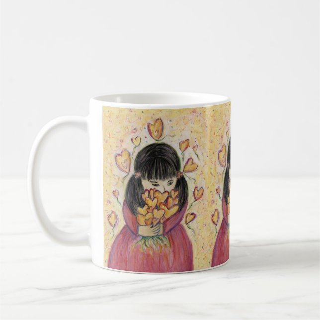 Ansammlung Liebe Herz Art Kaffeekuchen Kaffeetasse (Links)