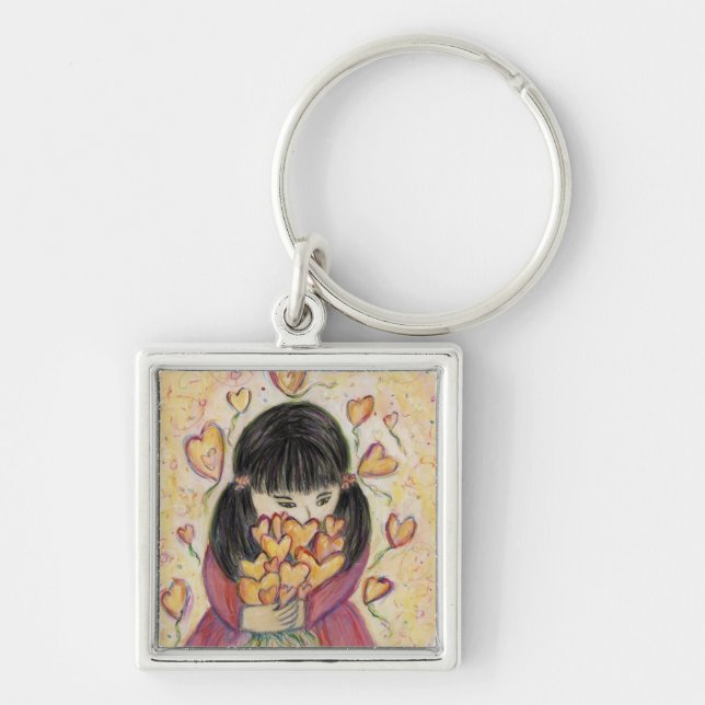 Ansammlung Liebe Herz-Platz Schlüsselanhänger (Vorne)