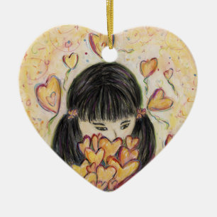Ansammlung Liebe Herzlich Willkommen bei einem Ges Keramik Ornament