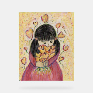 Ansammlung Liebe Hört Kunstwerk Druckzeichen Acrylschild