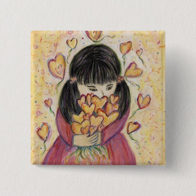 Ansammlung Liebe Hört Taste Lapel Pins Button (Vorderseite)