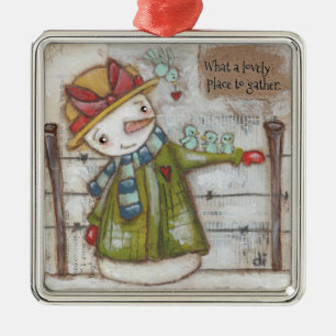 Ansammlungs-Platz - Weihnachtsverzierung Silbernes Ornament