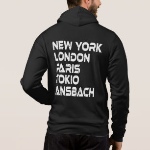 Ansbach New York London Tokio Paris Hoodie