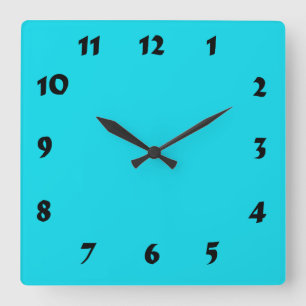 Anschaltbare nummerierte Aquamarine Uhr