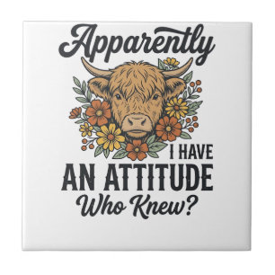 Anscheinend habe ich ein Highland-Kuh-Shirt mit ei Fliese