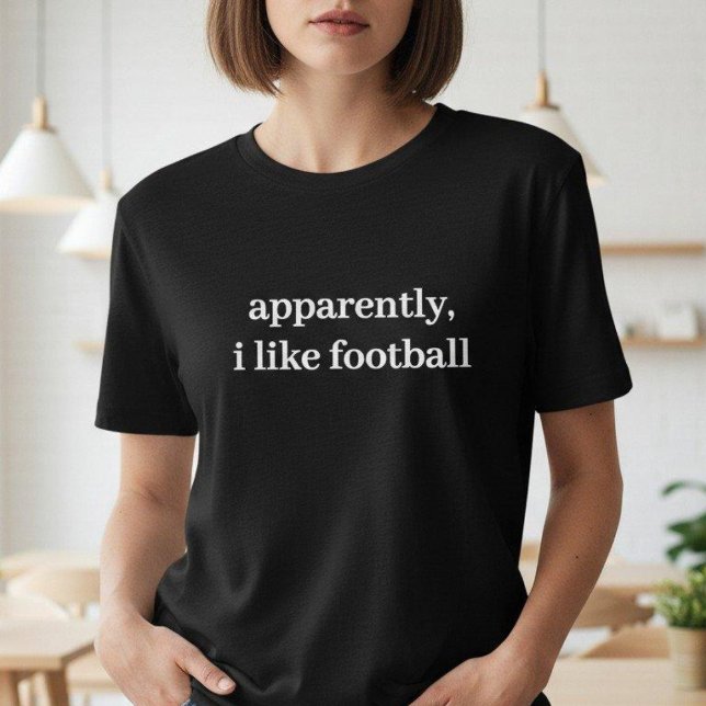 Anscheinend mag ich Fußball Lustig Sarkastisch Spo T-Shirt (Von Creator hochgeladen)
