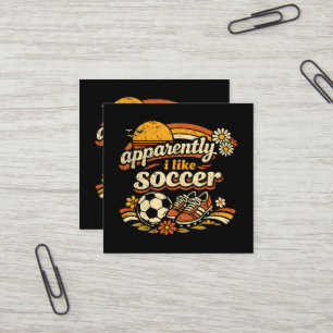 Anscheinend mag ich Fußball Quadratische Visitenkarte