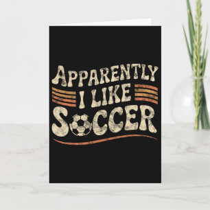 Anscheinend mag ich Fußball Retro-Spieltag Mama Pa Karte