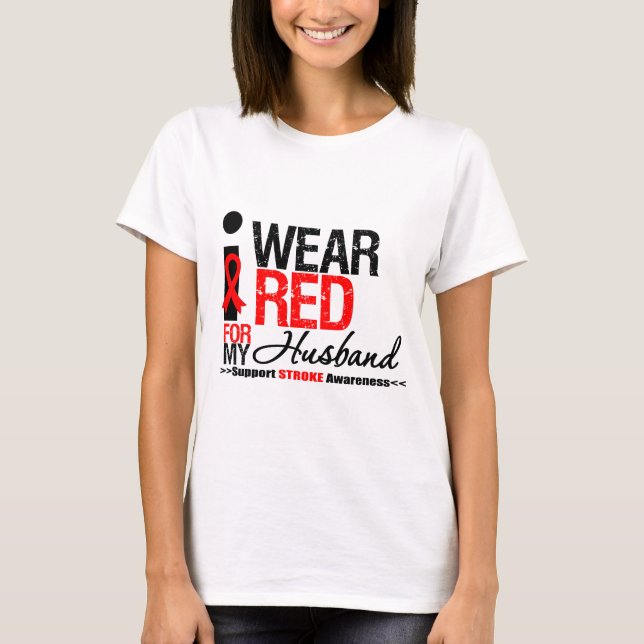Anschlag-Bewusstsein trage ich rotes Band für T-Shirt (Vorderseite)