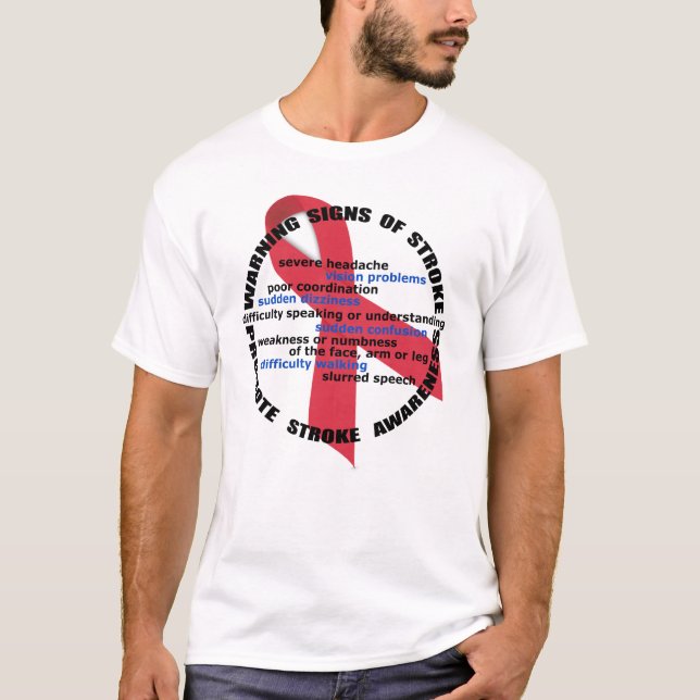 Anschlag-Warnzeichen-u. Symptom-Mode-T - Shirt (Vorderseite)