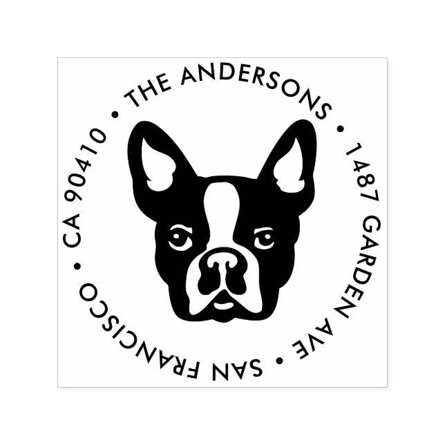 Anschrift Briefmarke, Bulldogin-Briefmarke Permastempel (Design)