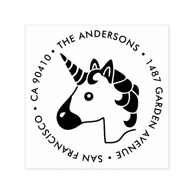 Anschrift Briefmarke, einhorn emoji Briefmarke Permastempel (Design)