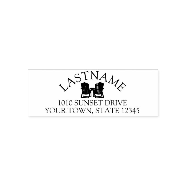 Anschrift der Adirondack-Stühle Permastempel (Design)