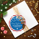 Anschrift der Familie Whimsical Christmas Rentier Geschenkanhänger<br><div class="desc">Super niedliche Weihnachtsrinder für diese benutzerdefinierten Adressetiketten</div>