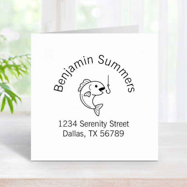 Anschrift des Fischfangs und des Fangbügels Gummistempel (Von Creator hochgeladen)