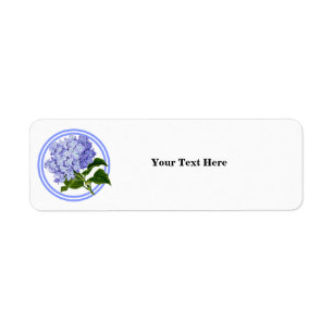 Anschrift Labels-Blue Hydrangea