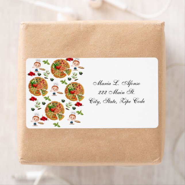 Anschrift Rücksendemarken Pizza Pie Olives (Insitu)