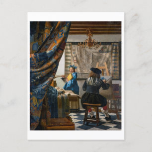 Anschuldigung der Malerei   Johannes Vermeer   Postkarte