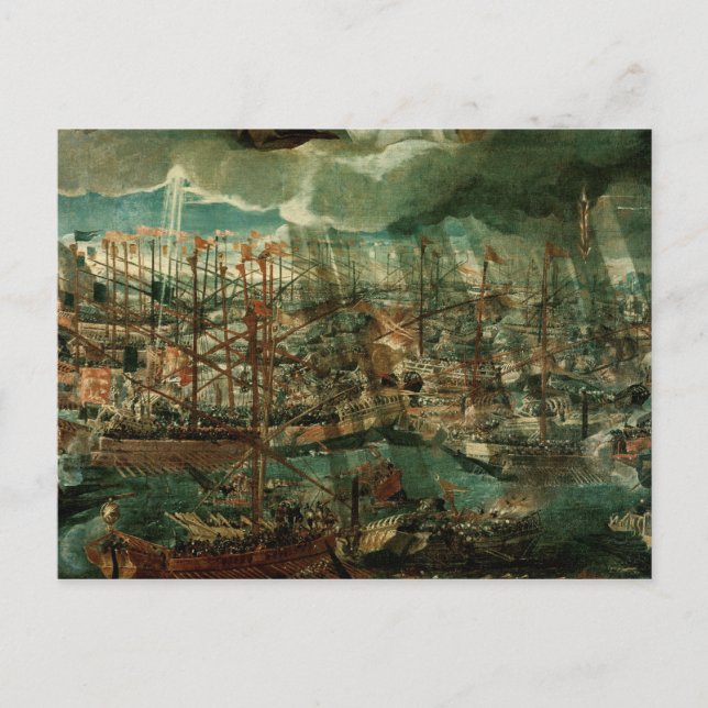 Anschuldigung der Schlacht von Lepanto Postkarte (Vorderseite)
