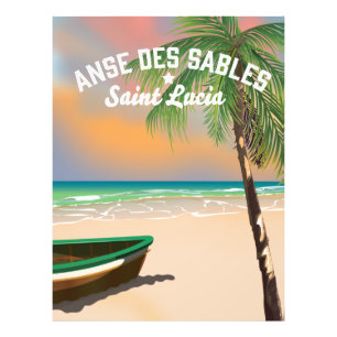 Anse Des Sables Saint Lucia Fotodruck