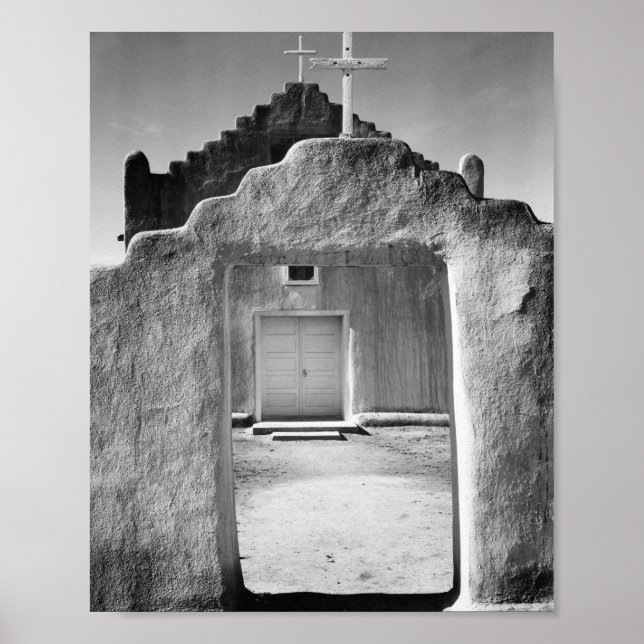 Ansel Adams - Kircheneingang - New Mexico Poster (Vorne)