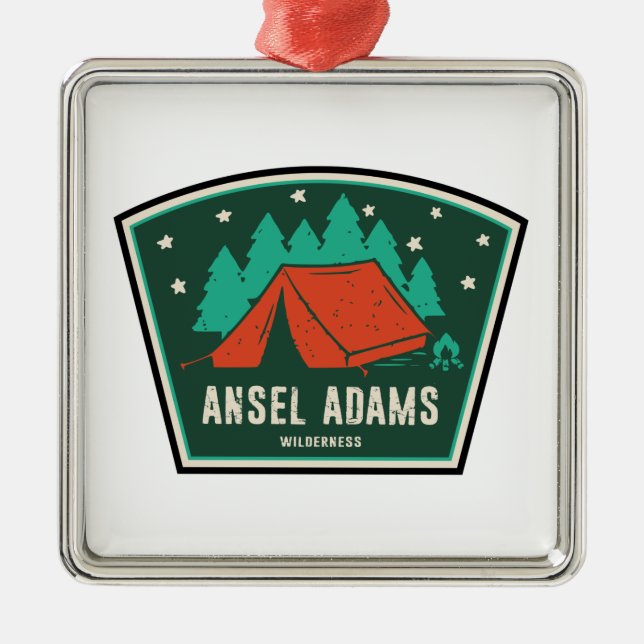 Ansel Adams Wilderness California Camping Ornament Aus Metall (Vorne)