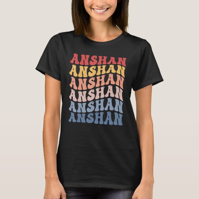Anshan City Groovy Retro T-Shirt (Vorderseite)