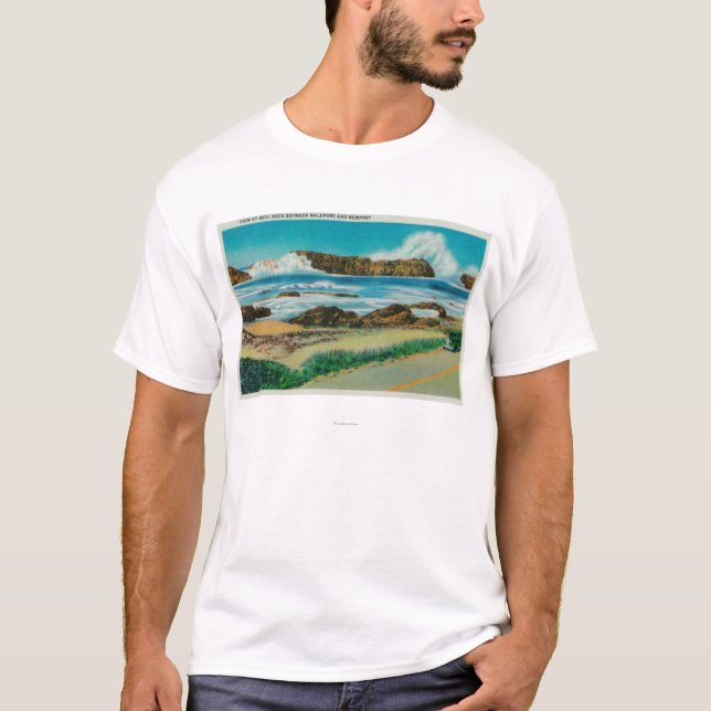 Ansicht am Siegel-Felsen zwischen Waldport und T-Shirt (Vorderseite)
