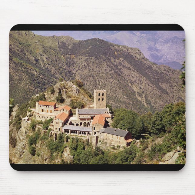 Ansicht der Abtei von St Martin du Canigou Mousepad (Vorne)