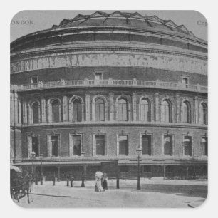 Ansicht der Albert Hall, c.1900 Quadratischer Aufkleber