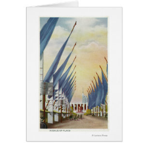 Ansicht der Allee von Flags, Weltausstellung 1934