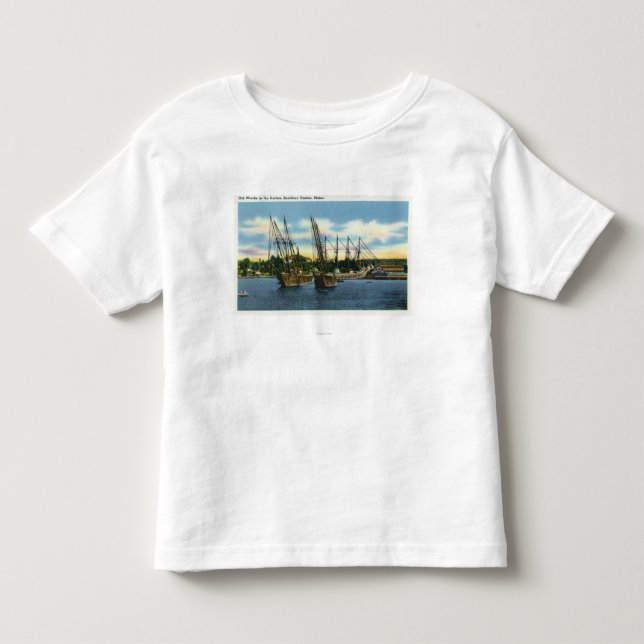 Ansicht der alten Schiffbrüche im Hafen Kleinkind T-shirt (Vorderseite)