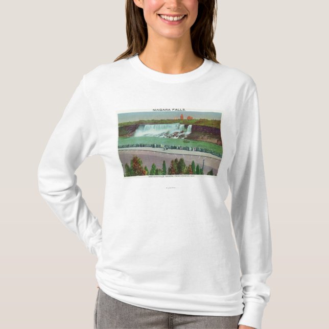 Ansicht der Amerikaner-Fälle u. der Küste T-Shirt (Vorderseite)