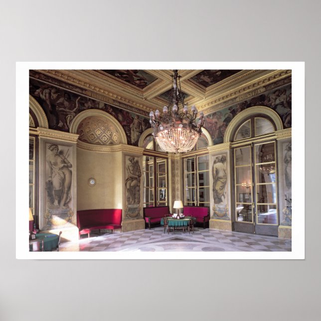 Ansicht der Antekammer mit allegorischer Darstellu Poster (Vorne)