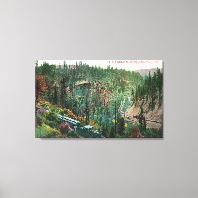 Ansicht der Bahnstrecke Leinwanddruck (Vorderseite)