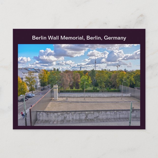 Ansicht der Berliner Mauer, Deutschland Postkarte (Vorderseite)