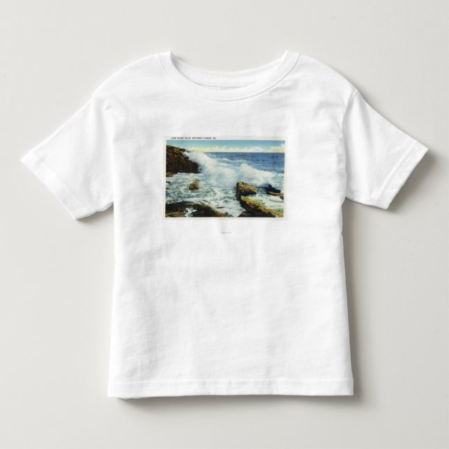 Ansicht der Brandung am Ozean-Punkt Kleinkind T-shirt (Vorderseite)