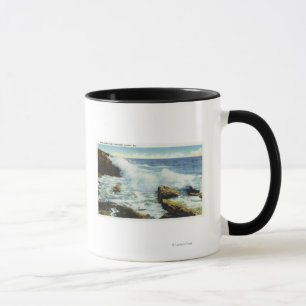 Ansicht der Brandung am Ozean-Punkt Tasse