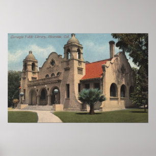 Ansicht der Carnegie-öffentlichen Bibliothek Poster