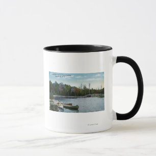 Ansicht der Central Park-Boots-u. Kanu-Landung Tasse